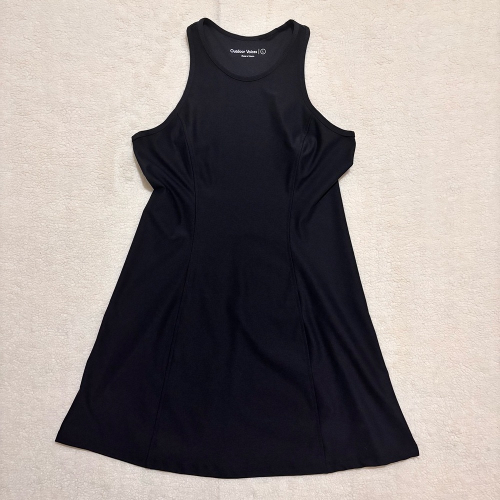 Outdoor Voices Black Athletic Exercise Tank Dress Women’s Size Medium